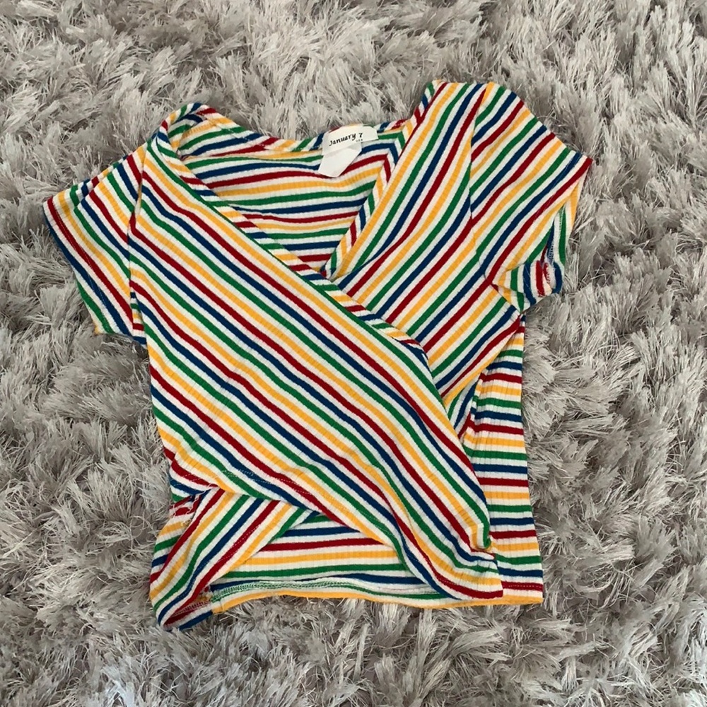 january 7 striped tee
